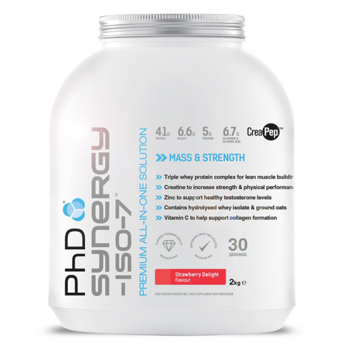 Strawberry Delight, Phd Nutrition Synergy Iso-7 All-In-One Whey Protein Powder 